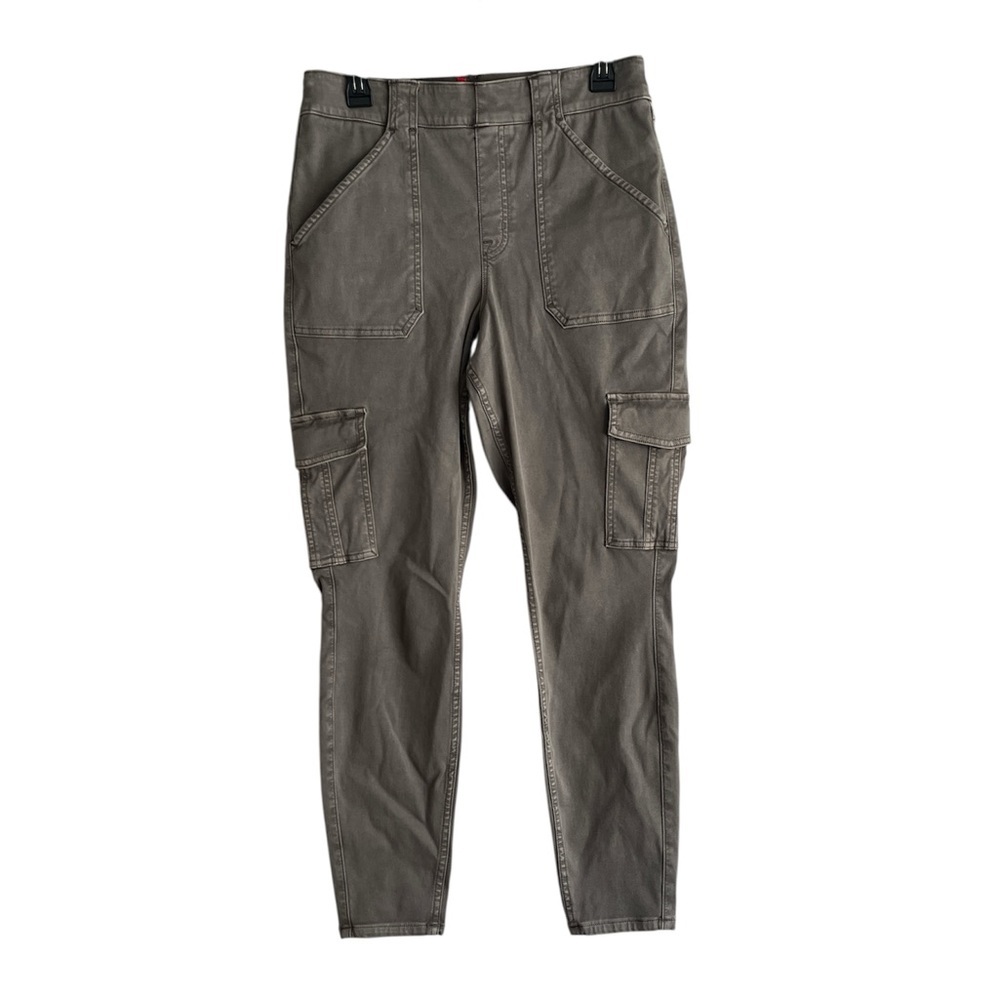 SPANX Stretch Twill Cargo Ankle Pants Soft Sage Green Size XL